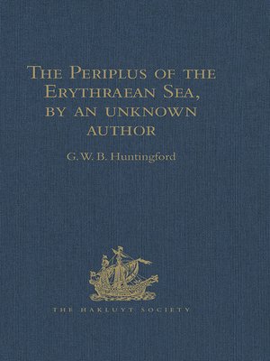 cover image of The Periplus of the Erythraean Sea, by an unknown author